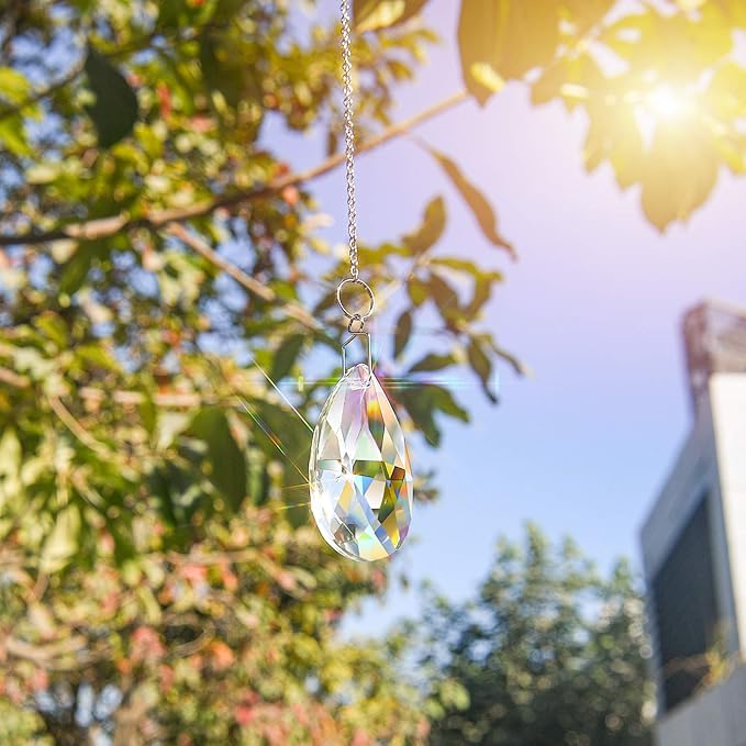 10Ppcs Sun Shine Catcher Chains for Pendant Prisms, 18.11 inch Crystal Prismatic Ball Suspension Chain with Hook for Crystal Prism Decoration DIY Crystal Decoration(10PCS)