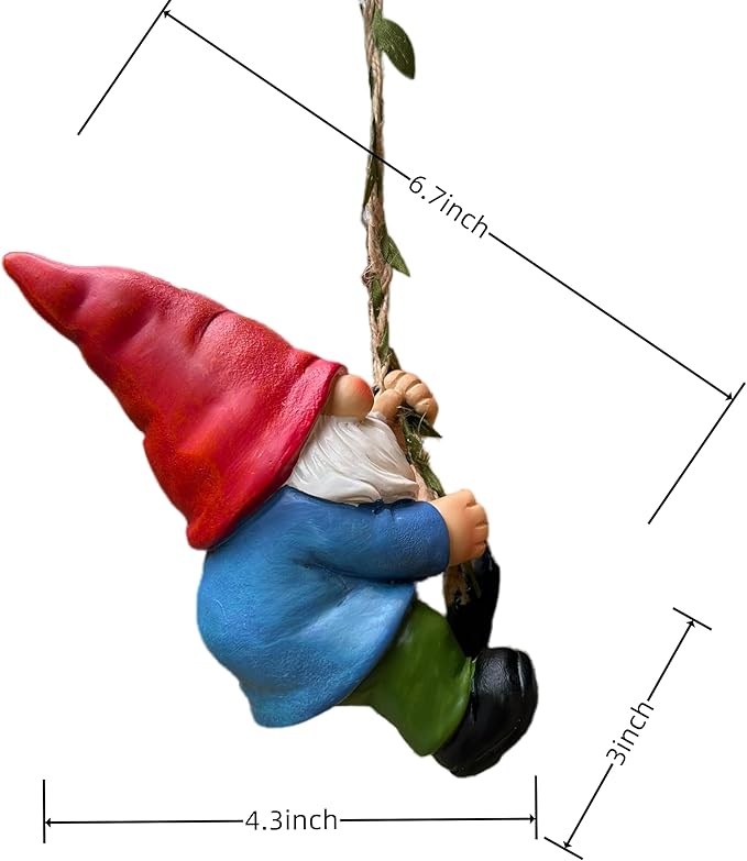 Hanging Gnome Garden Statue Decoration,Climbing Garden Gnomes Statue Figurine Ornament for Indoor Outdoor Home Garden Decor