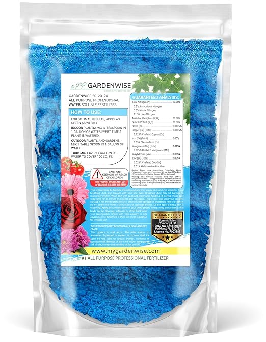 20-20-20 Water-Soluble Fertilizer β Powder for Liquid Plant Food for Indoor & Outdoor Plants, Orchids, Vegetables, Lawns, Flowers β 20 20 20 Fertilizer 2 Quarts (4 lbs)