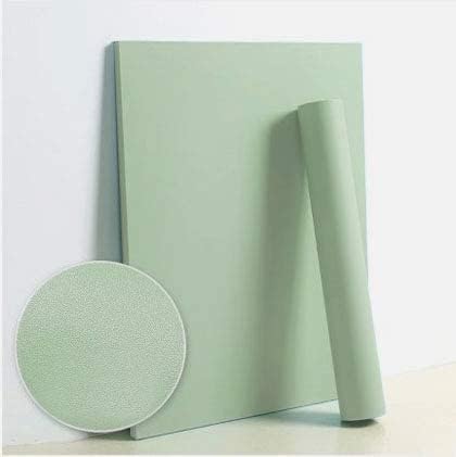 Dimoon 78.7''x17.7'' Green Peel and Stick Wallpaper Contact Paper Modern Self Adhesive Wall Paper Removable Renter Friendly Textured Solid Color Shelf Cabinet Vinyl Roll (78.7''x17.7'',Light Green)