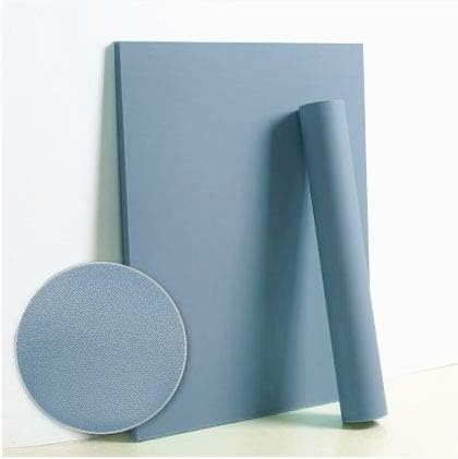 Dimoon 78.7''x17.7'' Blue Peel and Stick Wallpaper Contact Paper Modern Self Adhesive Wall Paper Removable Renter Friendly Textured Solid Color Shelf Cabinet Vinyl Roll (78.7''x17.7'',Blue Grey)