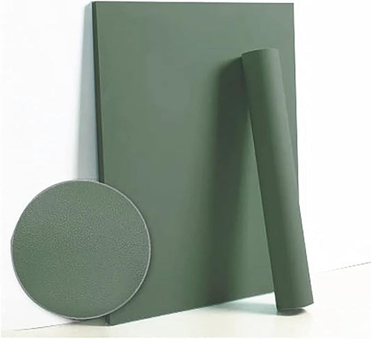 Dimoon 78.7''x17.7'' Green Peel and Stick Wallpaper Contact Paper Modern Self Adhesive Wall Paper Removable Renter Friendly Textured Solid Color Shelf Cabinet Vinyl Roll (78.7''x17.7'',Dark Green)