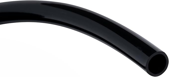 Black Vinyl Tubing 5/8” ID × 4/5” OD - 25 Feet PVC Flexible Plastic Tube Hybrid Hose, Transfer Water Air Oil for Pond Fountain Garden, Non-toxic and BPA free
