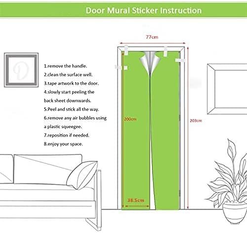 3D Door Stickers Murals Peel and Stick - TOSKANA Corridor - Door Wallpaper Self-Adhesive Door Decals Removable PVC Waterproof Door Poster for Bedroom Living Room Door Decoration 37.4"x84.6"