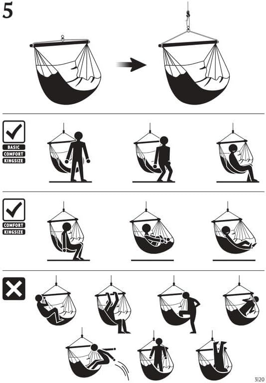LA SIESTA® - Medium Basic Domingo Hammock Swing Chair - Weather & Tear Resistant Hanging Hammock Chair - Indoor Outdoor Hammock Chair Swing - Patio Porch Bedroom Hanging Chair - Max 250 Lbs, Toucan