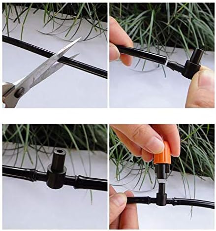 Drip Irrigation kit Plant Watering System Gravity Fed Irrigation Water Drip Setfor Garden Greenhouse Yard Lawn Home or Vacation Use 22M 8/11" Tube 30 Nozzles