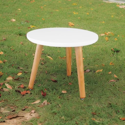 Uneedem Indoor Plant Stand Wood Mid Century Modern Small Round Side Plant Table for Indoor Plants, 8.9" Tall Plant Holder for Flower Pots End Table