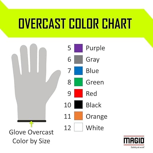 MAGID D-ROC ANSI A4 AeroDex Polyurethane Palm Coated Work Gloves, 12 Pairs, Size 7/Small, GPD482