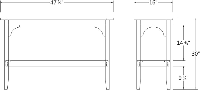 Cambridge Casual Teak Auburn Outdoor Console Table, Solid Indonesian Teak Wood in Weathered Gray Finish, Stylish and Durable Patio Accent or Plant Table for Porch, Deck, Garden, or Outdoor Entryway