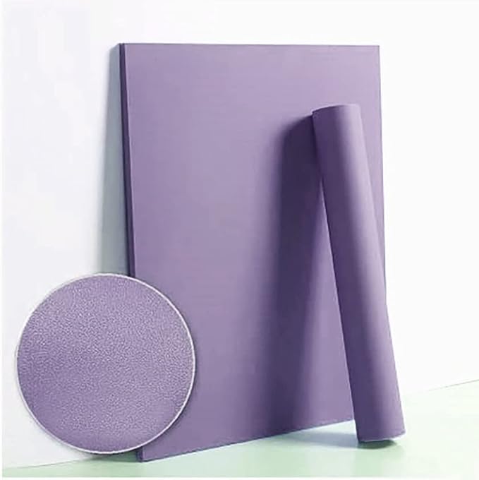 Dimoon 78.7''x17.7'' Purple Peel and Stick Wallpaper Contact Paper Modern Self Adhesive Wall Paper Removable Renter Friendly Textured Solid Color Shelf Cabinet Vinyl Roll (78.7''x17.7'',Dark Purple)