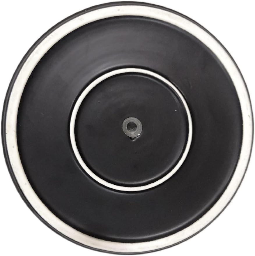 Amazon Basics Fluted Ceramic Round Planter, 10-Inch, Black
