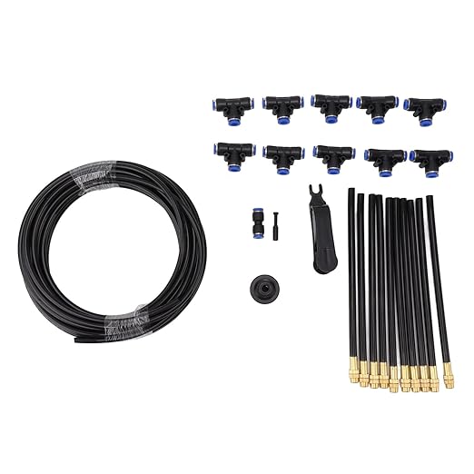 Haofy Drip Irrigation Kit, 360° Bendable Watering System Adjustable Bendable Nozzle Copper Sprayer atomizing System for Garden Yard Lawn Patio Plants Flower Bed (US Standard)