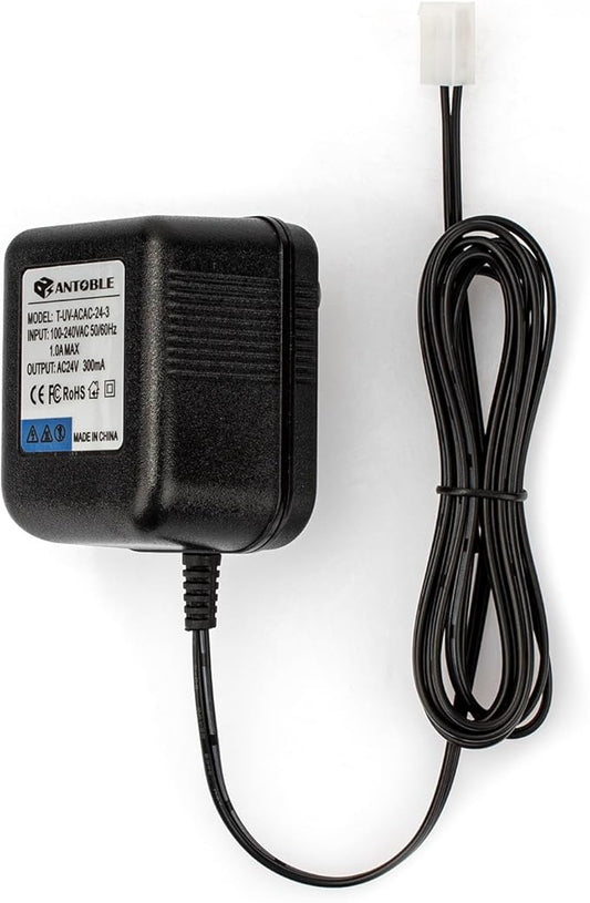 ANTOBLE Sprinkler System Power Supply Transformer 24V 300mA Irrigation Timers System Power Cord Replacement Part AC Adapter Charger Indoor Sprinkler Controller Irrigation System Accessories