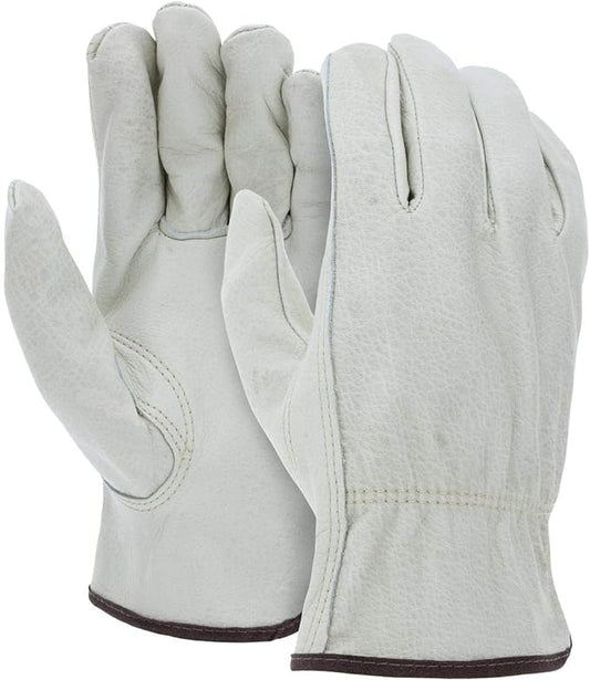 ATERET 36 Pairs Small Heavy Duty Durable Cowhide Leather Work Gloves I Driver Gloves for Truck Driving, Warehouse, Gardening, Farming