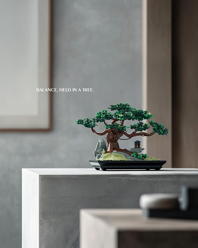 Nifeliz CHAN Bonsai Tree Building Set, Artificial Plant Model Toy for Desk or Home Decor, Peaceful Gift Idea for Adults and Nature Lovers (733 PCS, NF10322)