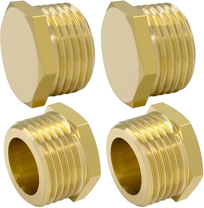 Hooshing 6PCS 3/4" GHT Male Garden Hose End Cap Plug Garden Irrigation Pipe Fittings Water Tubing Stopper