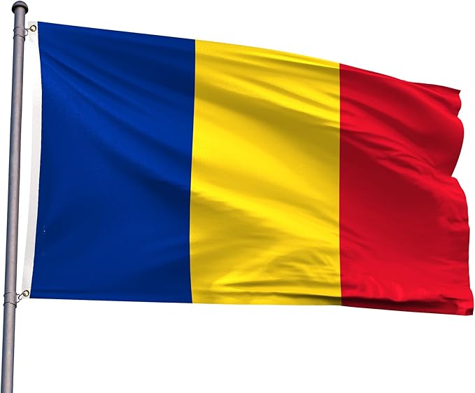 Romania Flag 2x3FT Romanian National Polyester Banner With 2 Grommets Fade Resistant Vivid Color For Patriotic Festival Events Party Decoration (Romania, 2x3FT)