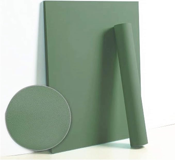 Dimoon 590''x17.7'' Green Peel and Stick Wallpaper Contact Paper Modern Self Adhesive Wall Paper Removable Renter Friendly Textured Solid Color Shelf Cabinet Vinyl Roll (590''x17.7'',Dark Green)