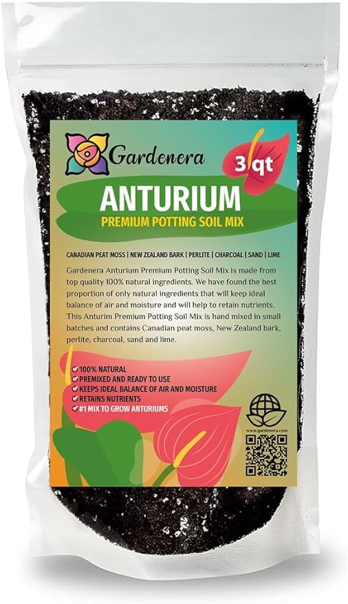 Anthurium Soil - Ideal Formula for Healthy and Vibrant Anthurium Growth - 3 QUARTS