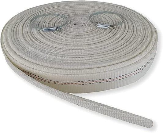 1.5"30M-98ft Lay-Flat Hose Pool Cleaning Belt Water Discharge Pump Hose With Aluminum Clamps Fittings Fire Hose Length Connection Hose Sump Pump Well Pump for House Garden and Irrigation Firehose
