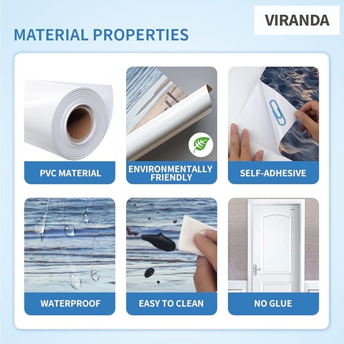 3D Door Stickers Murals Peel and Stick - Three-dimensional - Door Wallpaper Self-adhesive Door Decals Removable PVC Waterproof Door Poster for Bedroom Living Room Door Wall Decoration 30.3 x 78.7 inch