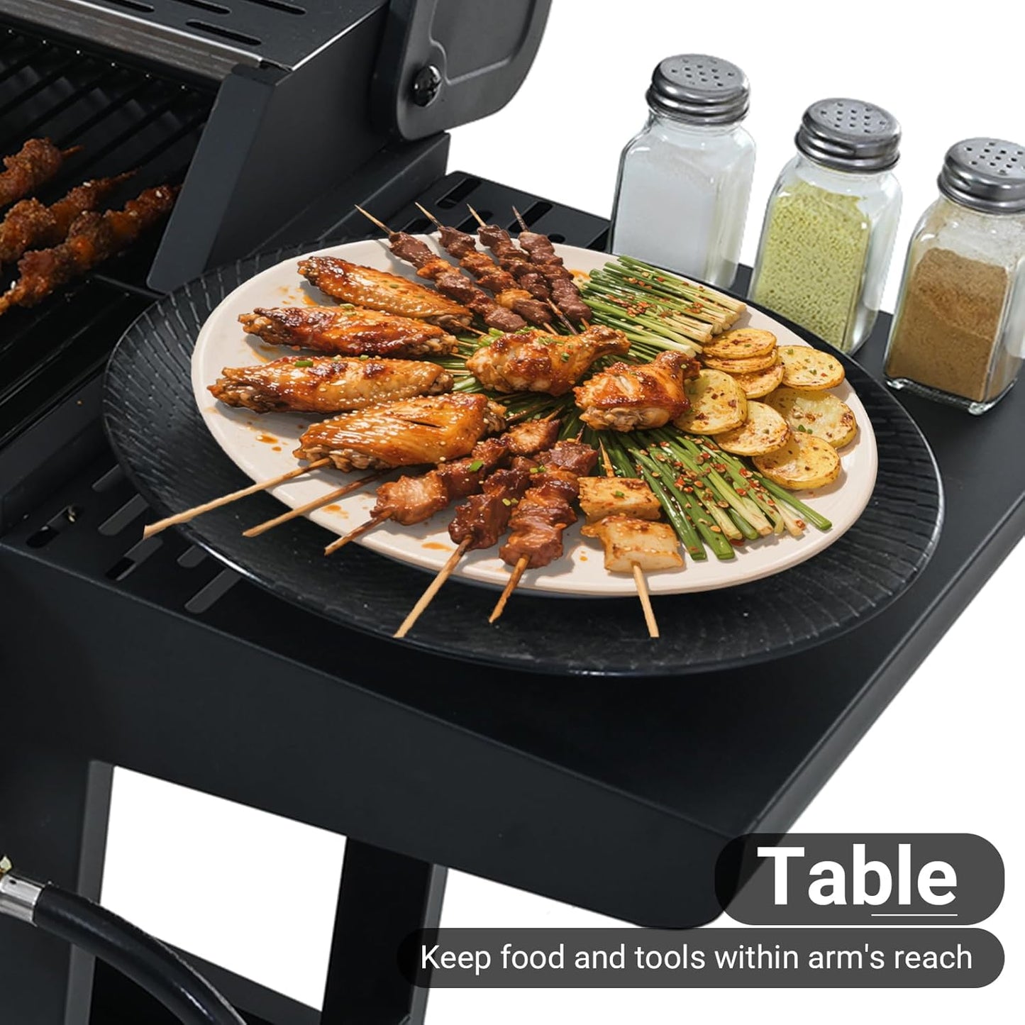 Endark4-burner| 34,000 BTU multi-purpose stainless steel grill | Suitable for outdoor cooking, patio, backyard, barbecue and camping | suitable for grilling, frying, pizza