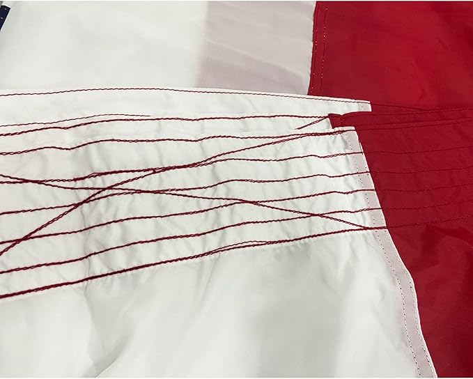 Homissor American Flag 20x38 Ft Large US Flags - Giant United State USA Flag Heavy Duty Outdoor Embroidered Stars for All Weather High Wind Sewn Stripes With Brass Grommets