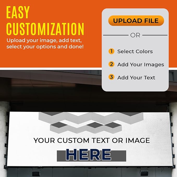 Personalized Passion Vinyl Banner 3' x 6' - Customized Banner for Business, Graduation, Birthday Parties, Indoor Outdoor Use - Full Color 13oz Vinyl Custom Signs with HD Printed Text, Photos and More