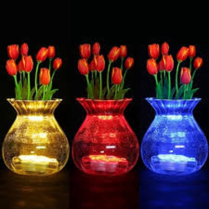 Super Bright LED Floral Tea Light Submersible Lights for Party Wedding (Purple, 60 Pack)