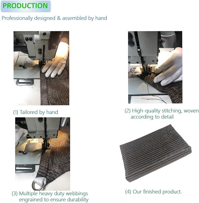 Eden's Decor Straight Flat-Edged Sun Shade Sail Rectangular 8' x 18' Wheat UV-Blocking Outdoor Canopy Fabric Cloth Awning for Pergola Patio Garden Backyard Custom Size