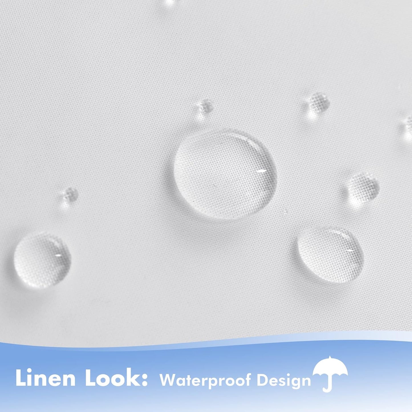 HolidayIdeas White Outdoor Sheer Curtains for Patio Waterproof, 6 Panels - 54 x 95 Inch - Light Filtering Voile Outside Curtains Grommet Drapes for Front Porch, Gazebo, Pergola, Backyard