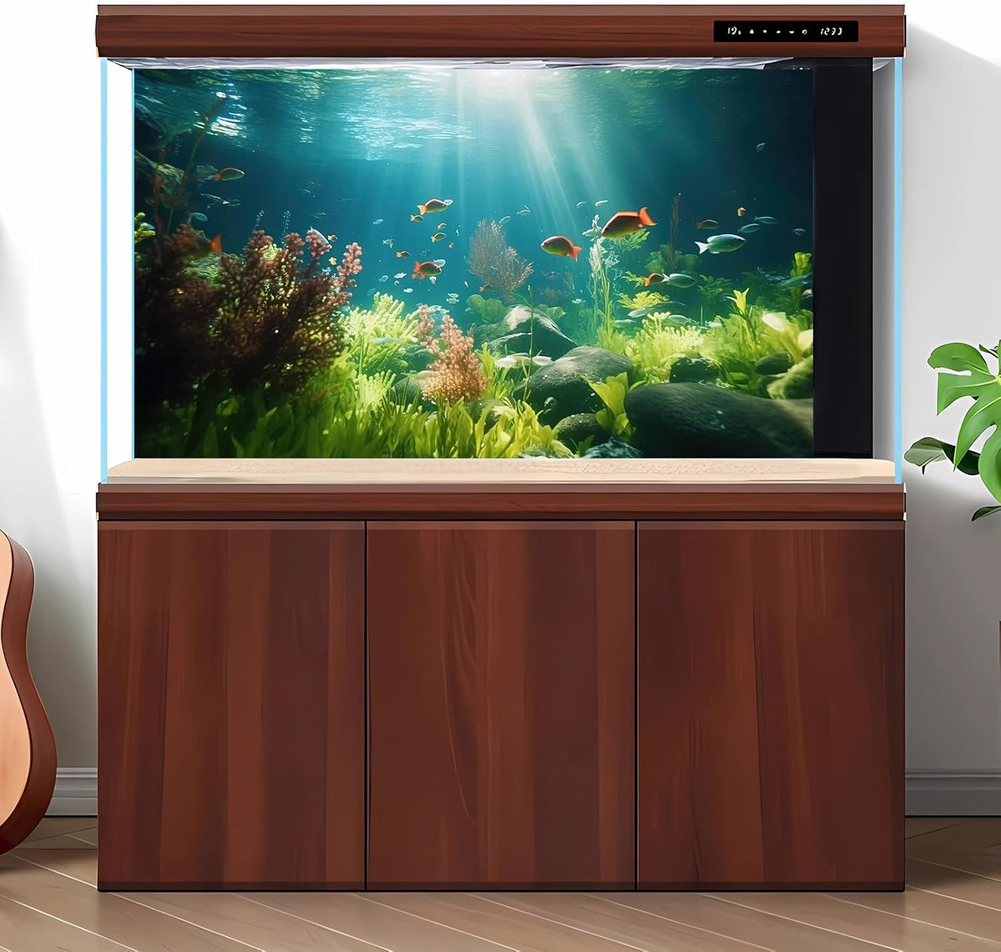 Fish Tank Background Underwater Aquarium Background Under The Sea Aquatic Plants Fish Tank Backgrounds Ocean Floor Rock Terrarium Wallpaper Tropical Fish Aquarium Reptile Tank Backgrounds 36x20in
