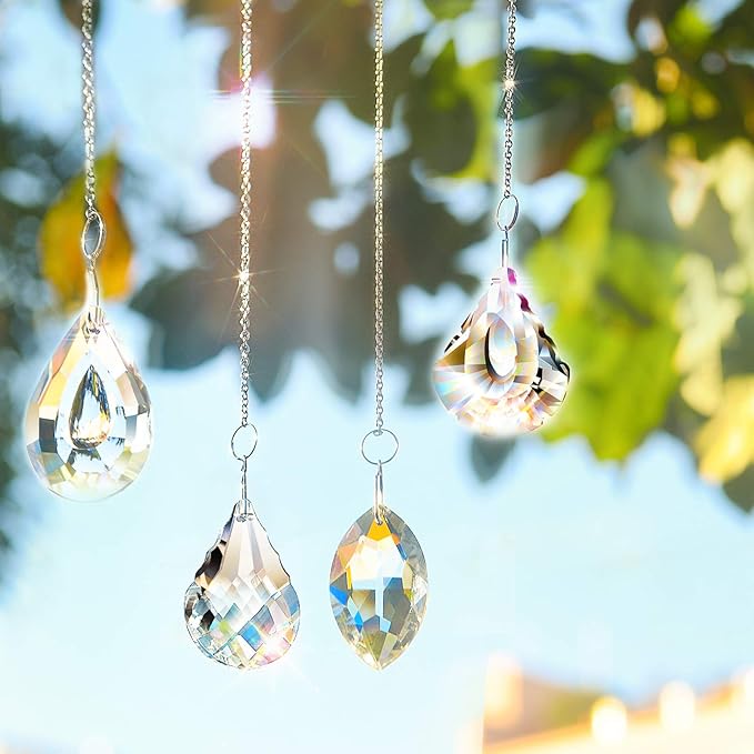 10Ppcs Sun Shine Catcher Chains for Pendant Prisms, 18.11 inch Crystal Prismatic Ball Suspension Chain with Hook for Crystal Prism Decoration DIY Crystal Decoration(10PCS)