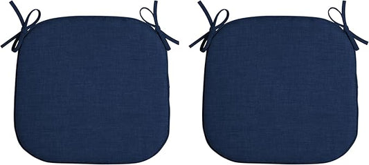 Arden Indoor/Outdoor Foam Seat Pad, 2 Pack, 17 x 16, Patio Cushion, Water Repellent, Fade Resistant, Foam Cushion Sapphire Blue Leala