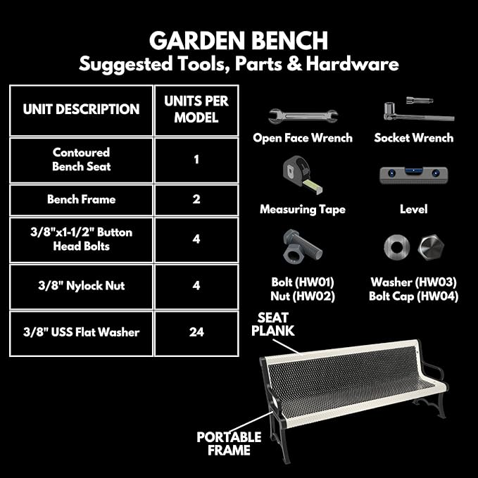 Coated Outdoor Furniture Heavy-Duty Outdoor Bench Thermoplastic Coated, Expanded Metal, Commercial-Grade Garden Bench, Made in America (Portable with Back, 4 Ft, Textured Red)