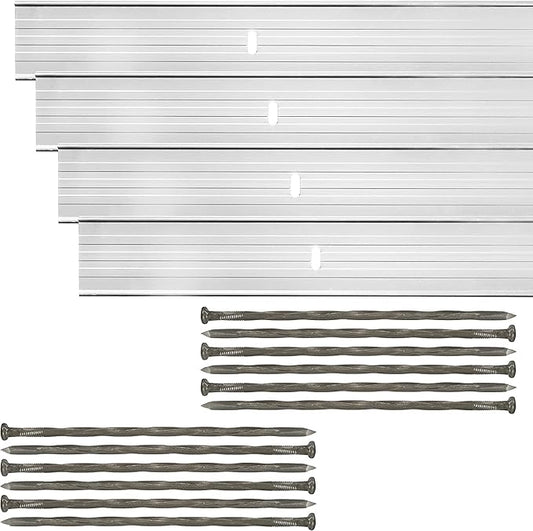 Dreamscape E-Z Edge Aluminum Landscape Edging - 12 Strips, 6ft Each (72ft Total), Mill Finish (Natural Aluminum) - Professional Quality Landscaping Border, Metal Divider for Lawn, Garden, Flowerbed…