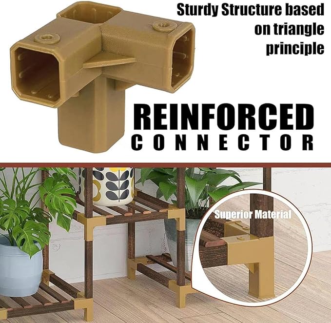 HOMKIRT Plant Stand Indoor Outdoor, 17 Tier Large Tall Plant Shelf for Indoor Plants Multiple, Wood Plant Stand Rack Holder Table for Living Room Garden Patio Window