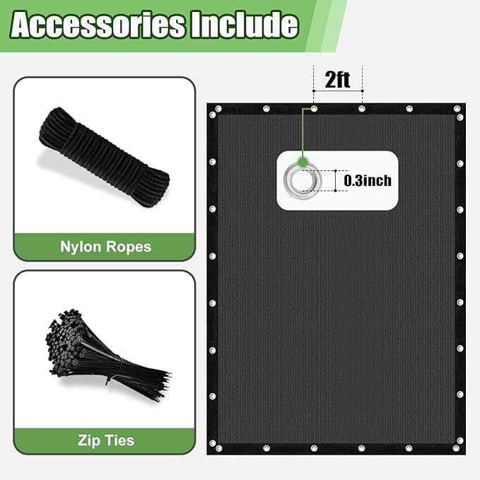 Outdoor 90% Sun Shade Cloth with Grommets, 4 X 8 FT Pergola Shade Cover for Garden Patio Carport Kennel Swimming Pool, Dark Grey (We Make Custom Size)