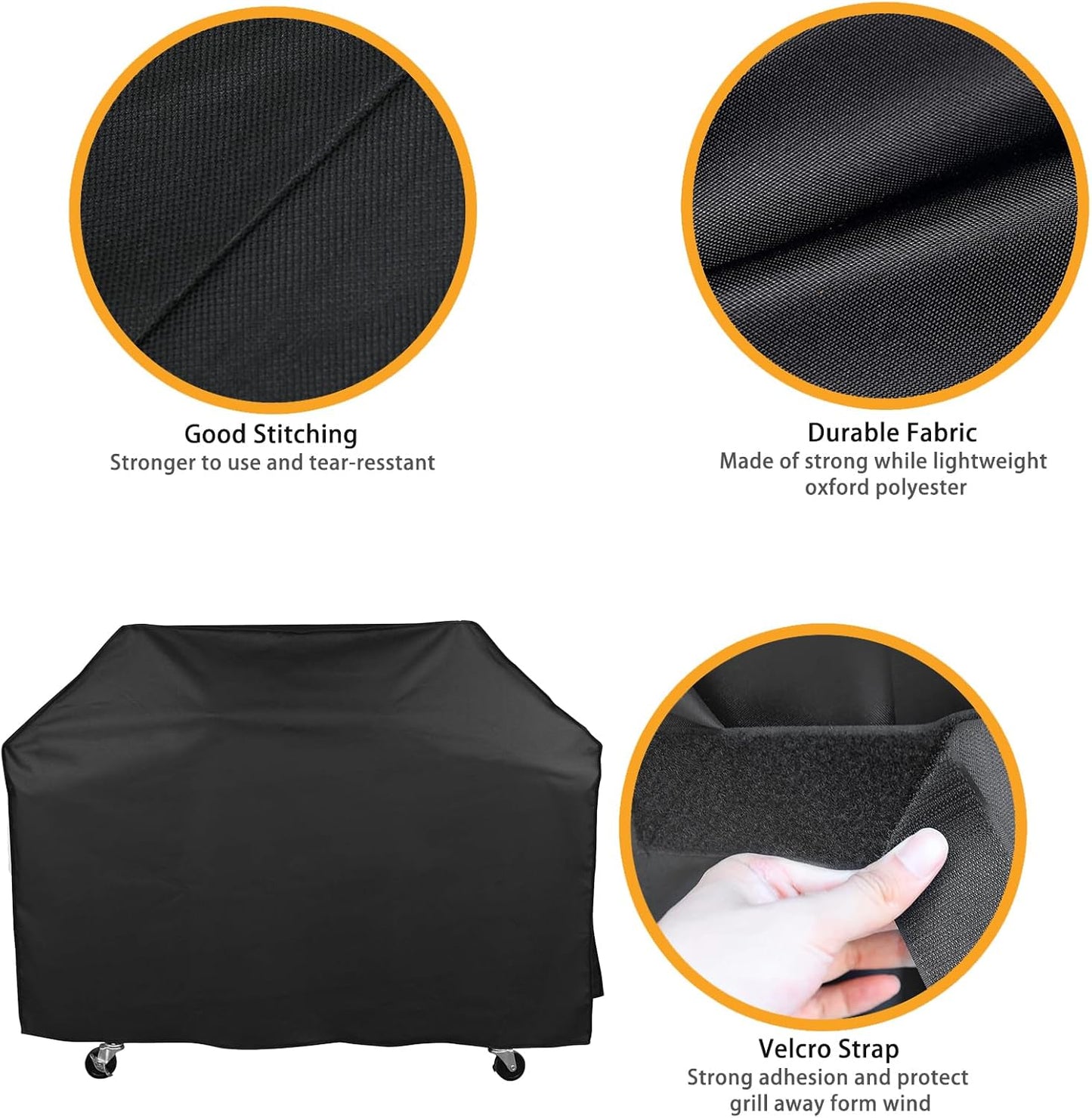 Grill Cover for Royal Gourmet Grill SG6002 ZH3002 GA5403 GA6402 CC2036F, 60 inch CR6412 Heavy Duty Waterproof UV Resistant Cover, Outdoor Barbeque Grill Accessories