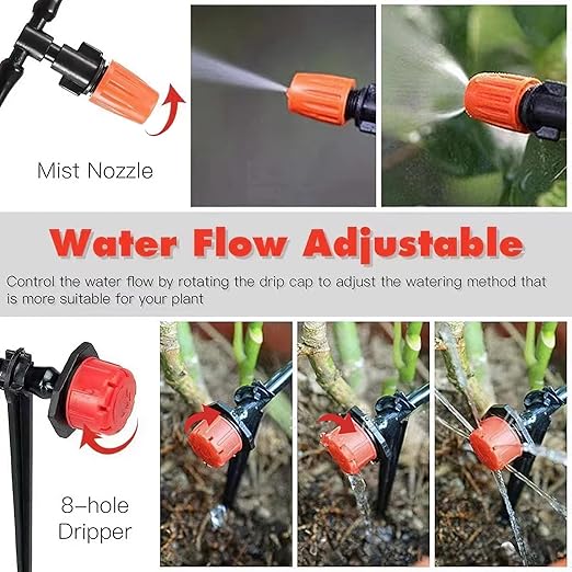 98.5FT Drip Irrigation System Kit, 149 Pack Automatic Irrigation System, Greenhouse Micro Drip Irrigation Kit for Garden Greenhouse, Flower Bed,Patio,Lawn