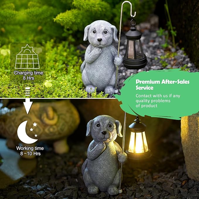 Garden Decor Solar Statues for Mom Grandma Birthdays for Women Sister Wife Lady - Front Patio Balcony Yard Art Lawn Ornaments Porch Outdoor Outside Decorations