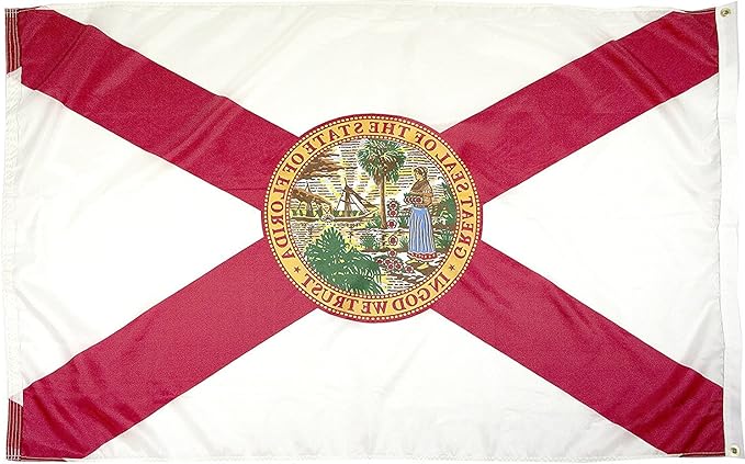 FlagSource Florida Nylon State Flag, Made in the USA, 4x6'