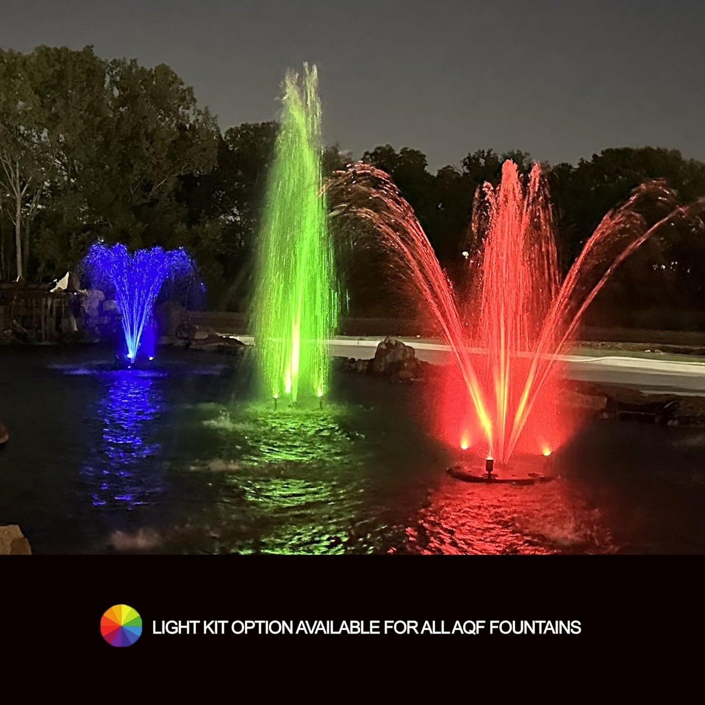 HALF OFF PONDS Floating Fountain – 3/4 HP Pond Aerator, 200' Cord – 8,000 GPH Water Pump – 11 Spray Patterns – for Ponds, Lakes & Water Gardens