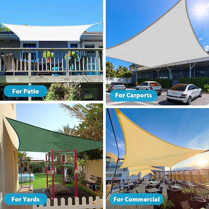 Amagenix Sun Shade Sail 8X24 Curved Edge Outdoor Shade Canopy Rust Red Breathable 95% UV Block Shade Cloth for Patio Garden Backyard (We Make Custom Size)