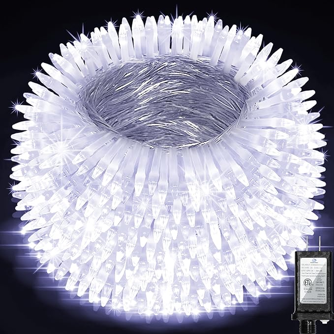 1500 LED Chrstmas String Lights, 492FT Super Long Christmas Lights with 8 Modes, Christmas Tree Lights with Timer Memory for Indoor Outdoor Tree Fence Garden Xmas Wedding Party Decor Cool White