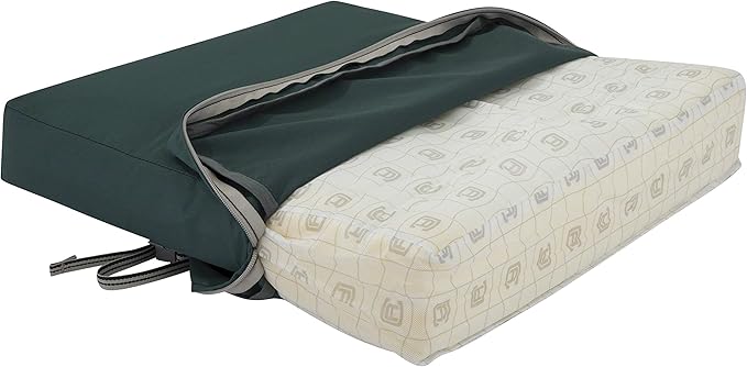 Classic Accessories 62-008-MGREEN-EC Ravenna Seat Cushion, 19x19x3 Inch (Pack of 1), Mallard Green, Chair Seat Cushion