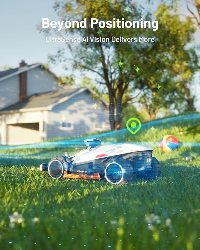 LUBA 2 AWD 3000HX Robot Lawn Mower with 4G, All-Wheel-Drive for 80% Slope, Perimeter Wire Free for 0.75 Acre, UltraSense AI Vision & RTK Auto-Mapping, 2.2"-4.0" Adjustable Cutting Height
