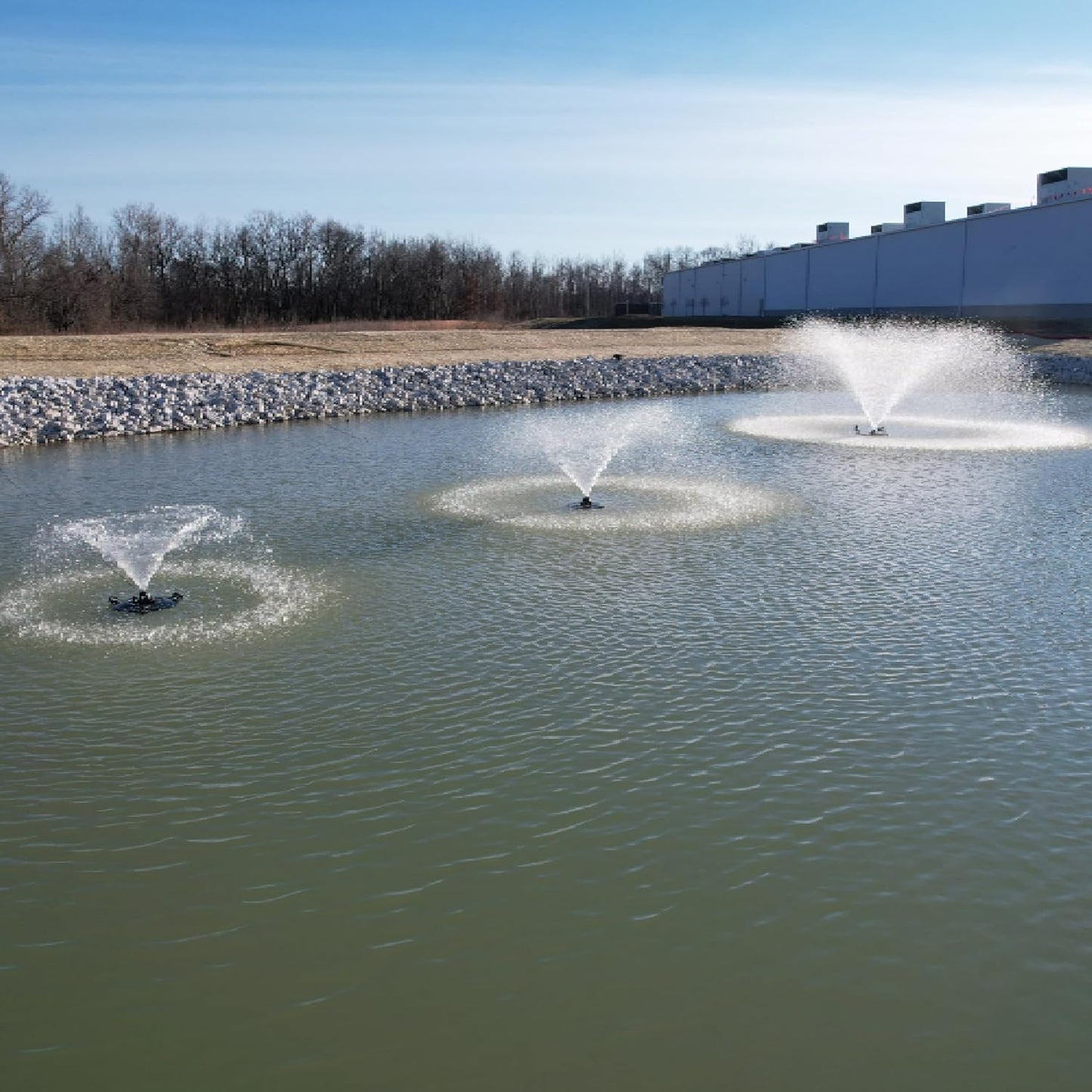 HALF OFF PONDS Floating Fountain – 3/4 HP Pond Aerator, 200' Cord – 8,000 GPH Water Pump – 11 Spray Patterns – for Ponds, Lakes & Water Gardens