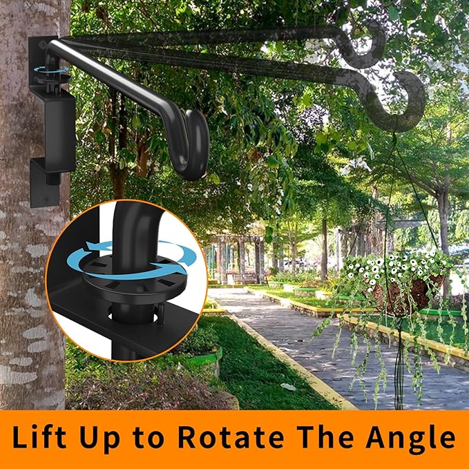 Plant Hanger,Swivel Plant Hanger,Hanging Plant Hooks,Plant Hangers Outdoor,Plant Hanger Indoor,Plant Hanger Bracket,Plant Hooks,Plant Wall Hanger,Rotatable Design,12 Inch 4 Pack