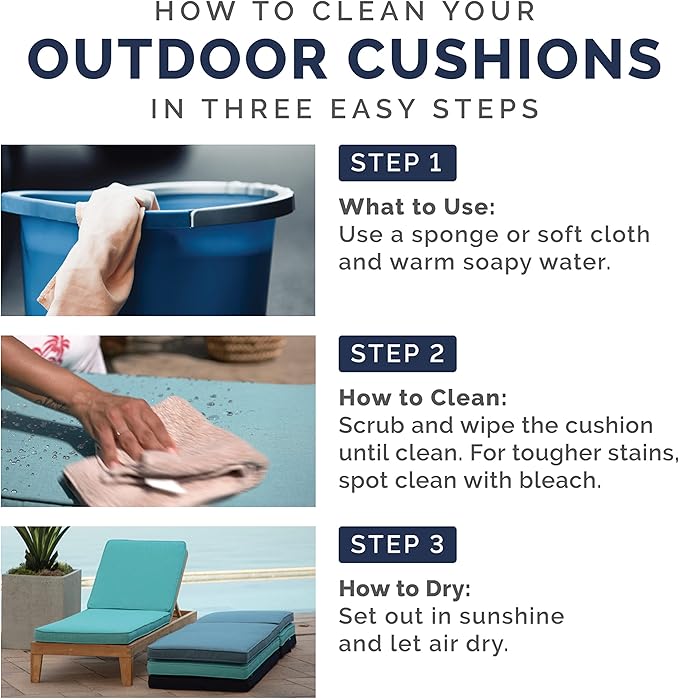 Arden Selections Outdoor Seat Cushion, 19 x 19, Rain-Proof, Fade Resistant 19 x 19, Ashland Black Jacobean (Pack of 4)